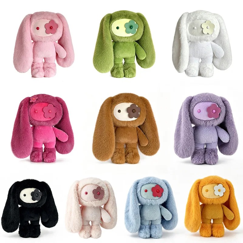 Home Decor Retailers - ตุ๊กตากระต่ายจูจูน่ารัก ขนาด 30 ซม. ตุ๊กตากระต่ายตาดอกไม้ หูยาว