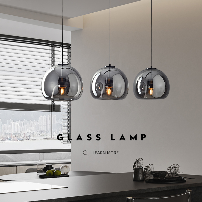 Hanging Moon Lamp - โคมไฟข้างเตียงนอนไฟบาร์ห้องครัวที่แขวนรับประทานอาหารแบบเรียบง่ายโคมไฟติดเพดานแวววาวโคมระย้าร้านอาหารสไตล์นอร์ดิก
