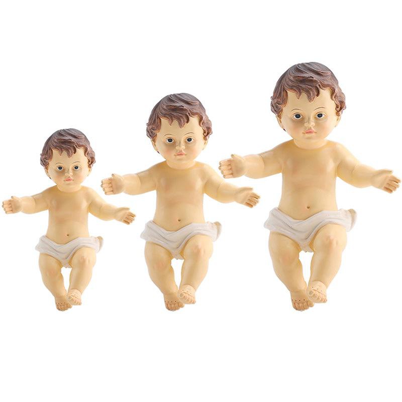 Home Decor Quirky - 6 ซม./10 ซม./15 ซม.พระเยซูตุ๊กตารูปปั้นทารก Advent เครื่องประดับศาสนาพระเยซู