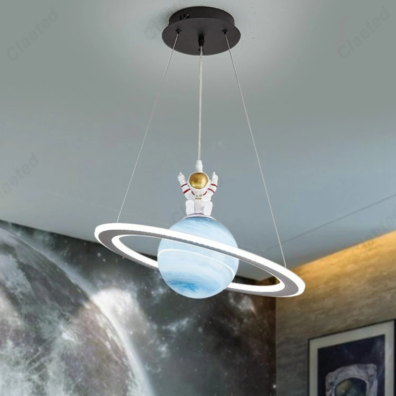 Hanging Moon Lamp - โคมไฟเพดานทรงดาวเคราะห์แก้ว สำหรับห้องนั่งเล่น ห้องนอน ห้องครัว ห้องเด็ก โคมไฟแขวนในร่ม
