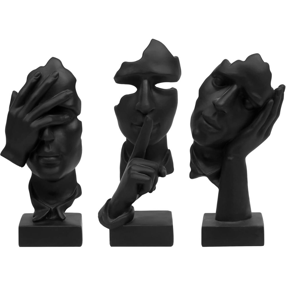 Abstract Sculpture Resin - รูปปั้นนักคิด 3 ชิ้น ชุด 