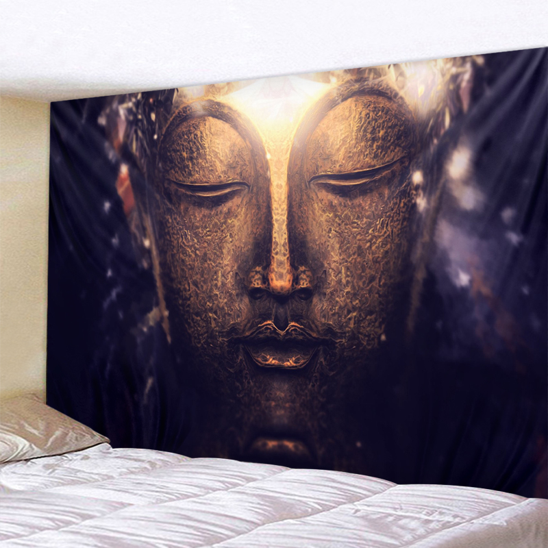 Home Decor Yoga - ผ้าแขวนผนังลายมันดาลาแบบอินเดีย สำหรับตกแต่งบ้าน ห้องนอน หรือใช้เป็นเสื่อโยคะ สไตล์ฮิปปี้ โบฮีเมียน
