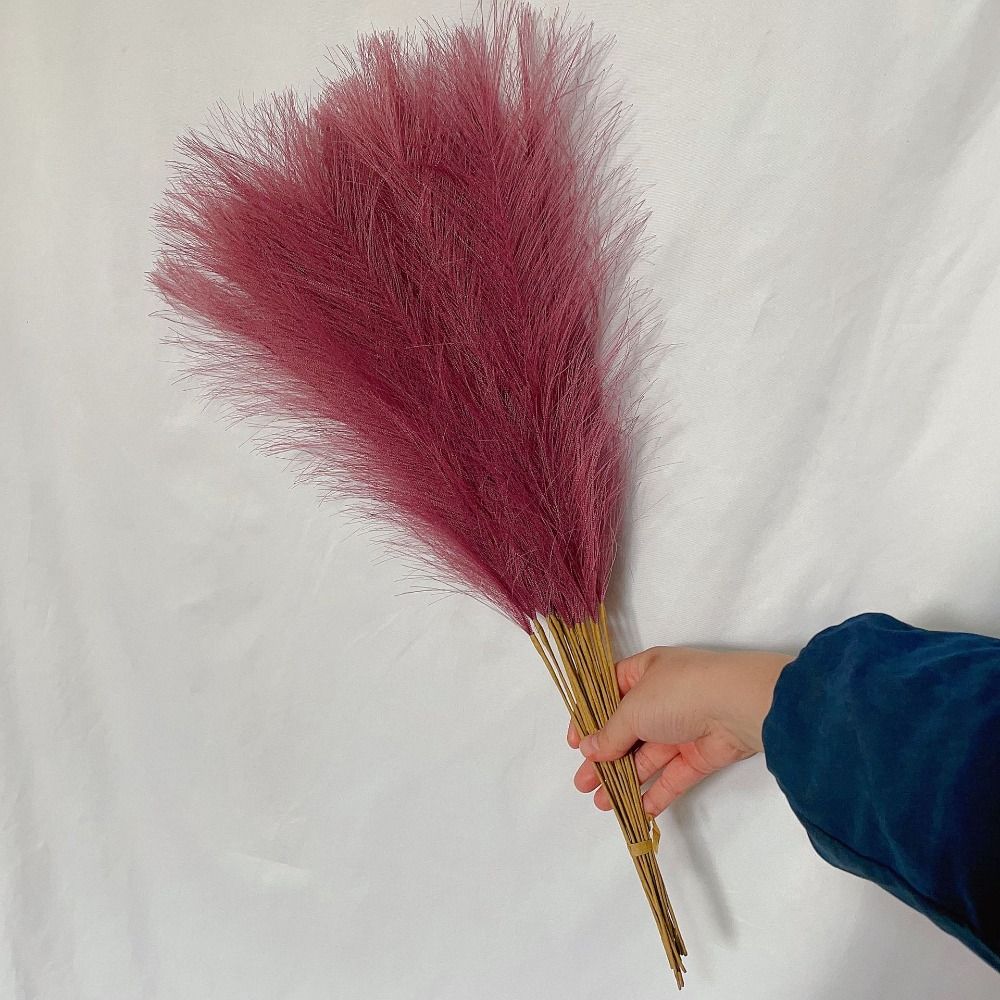 Pampas Grass Decor - ชุดตกแต่งบ้าน 10 ชิ้น/ชุด หญ้าแพมพัสฟูฟ่อง 55 ซม.