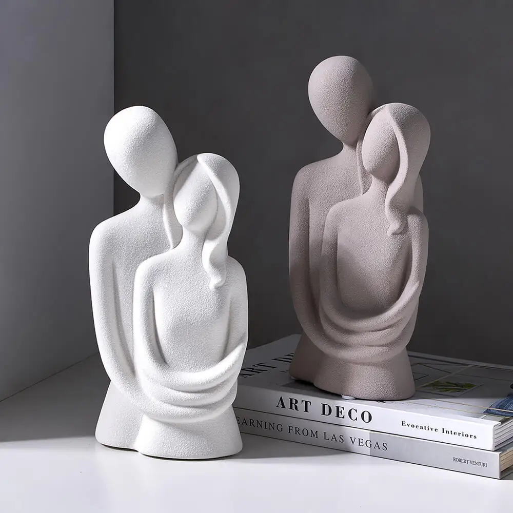Abstract Sculpture Resin - งานประติมากรรมเรซิ่นเซรามิกตกแต่งบ้านสไตล์โมเดิร์น เหมาะสำหรับห้องนั่งเล่น ห้องนอน สำนักงาน หรือเป็นของขวัญ