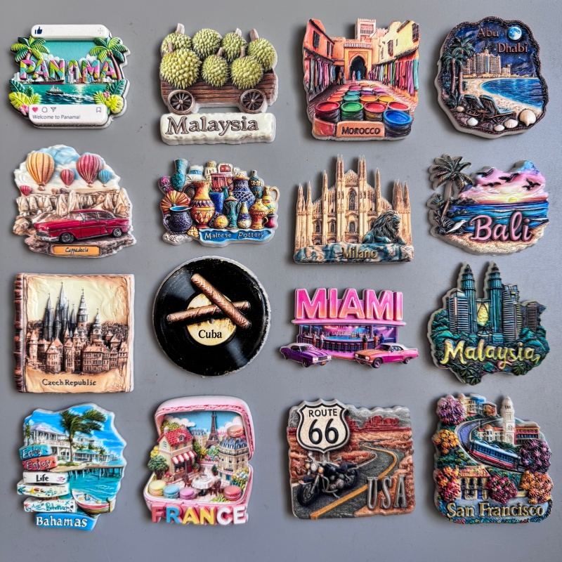 Home Decor Malaysia - แม่เหล็กติดตู้เย็น มอลตา มาเลเซีย ไอซ์แลนด์ ปานามา คาปปาโดเกีย