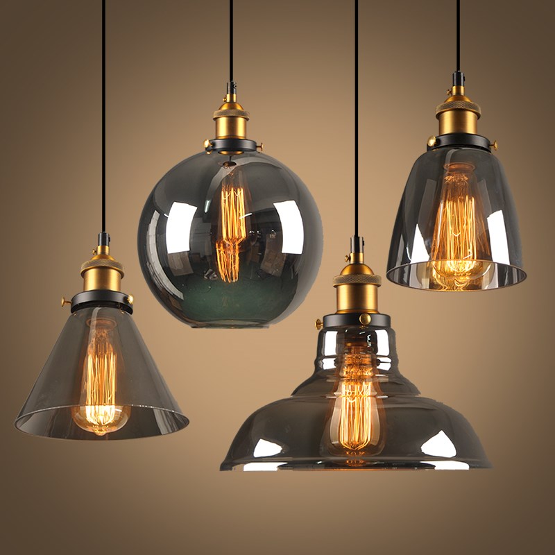 Hanging Moon Lamp - Nordic ไฟระย้าวินเทจอุตสาหกรรมแก้ว Hanglamp สำหรับห้องรับประทานอาหาร Bar Decor