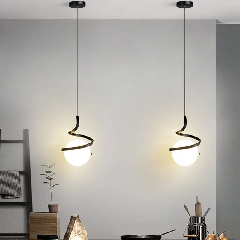 Hanging Moon Lamp - โคมไฟแขวน LED สไตล์นอร์ดิก สำหรับห้องนอน โคมไฟแขวนข้างเตียง โคมไฟตกแต่งบ้าน