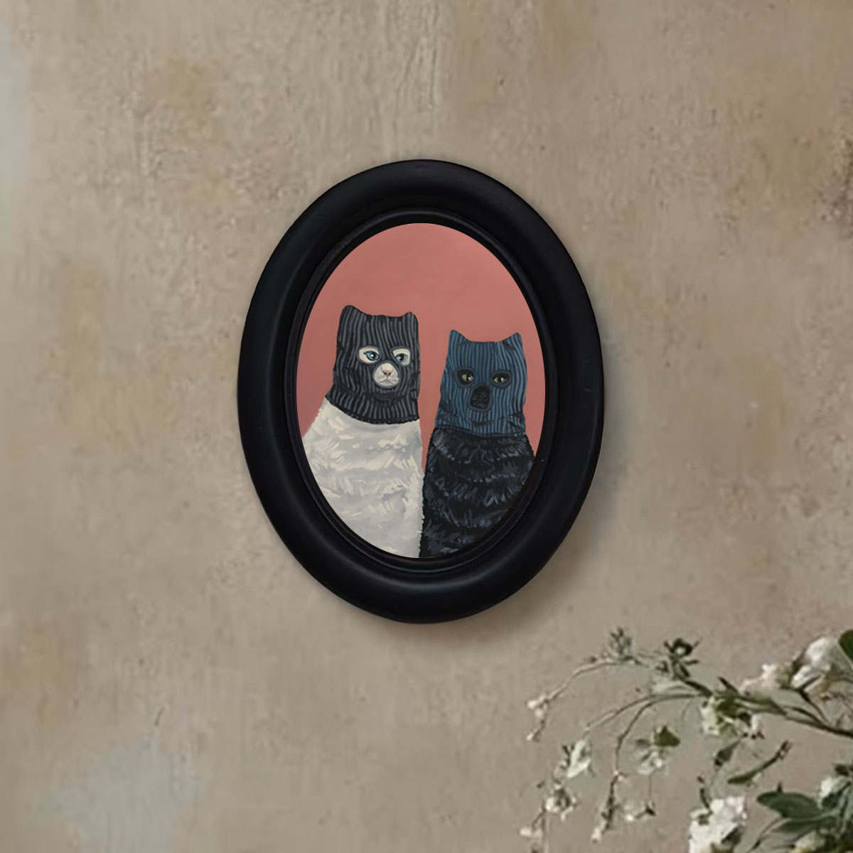 Home Decor Quirky - ของตกแต่งผนังรูปแมวโจรสุดแปลก 1 ชิ้น, แมวสุดสนุกพร้อมฮู้ด, ของตกแต่งตั้งโต๊ะสุดสร้างสรรค์, ของตกแต่งบ้านสุดแปลก,