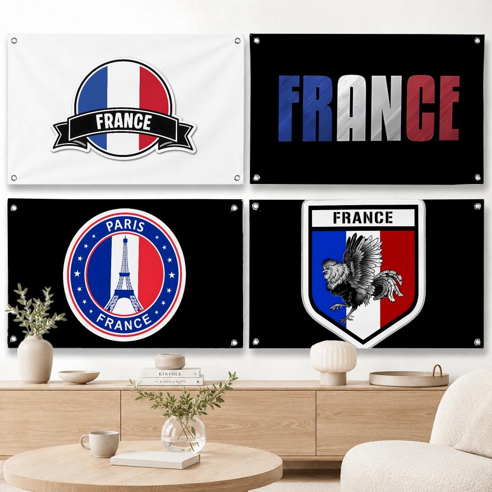 Home Decor Locations - ธงประดับตกแต่งบ้านและสวนลายธงชาติฝรั่งเศส - ธงแขวนผนังสำหรับใช้ภายในและภายนอกอาคาร