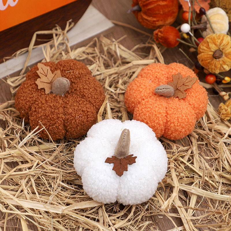 Home Decor Gift - ตุ๊กตาฟักทองขนปุย ของตกแต่งฮาโลวีน ของตกแต่งบ้านตามฤดูกาล สำหรับวันเกิด วันขอบคุณพระเจ้า และของชำร่วยงานปาร์ตี้