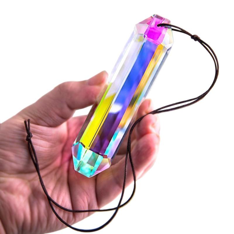 Crystal Sun Catcher - เครื่องประดับตกแต่งหน้าต่าง รูปทรงจี้คริสตัลหลากสีสัน สะท้อนแสงแดด สร้างรุ้งสวยงาม