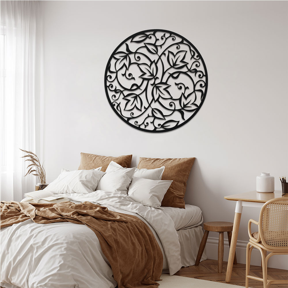 Home Decor Yoga - Elegant โลหะสีดํา Mandala Wall Art,Bohemian Spiritual