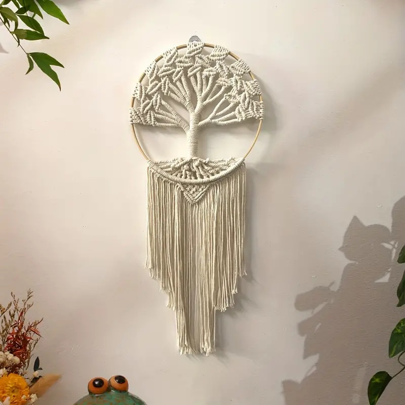 Tree of Life Macrame แขวนผนัง  - Home Decor Handmade บทวิจารณ์และราคา