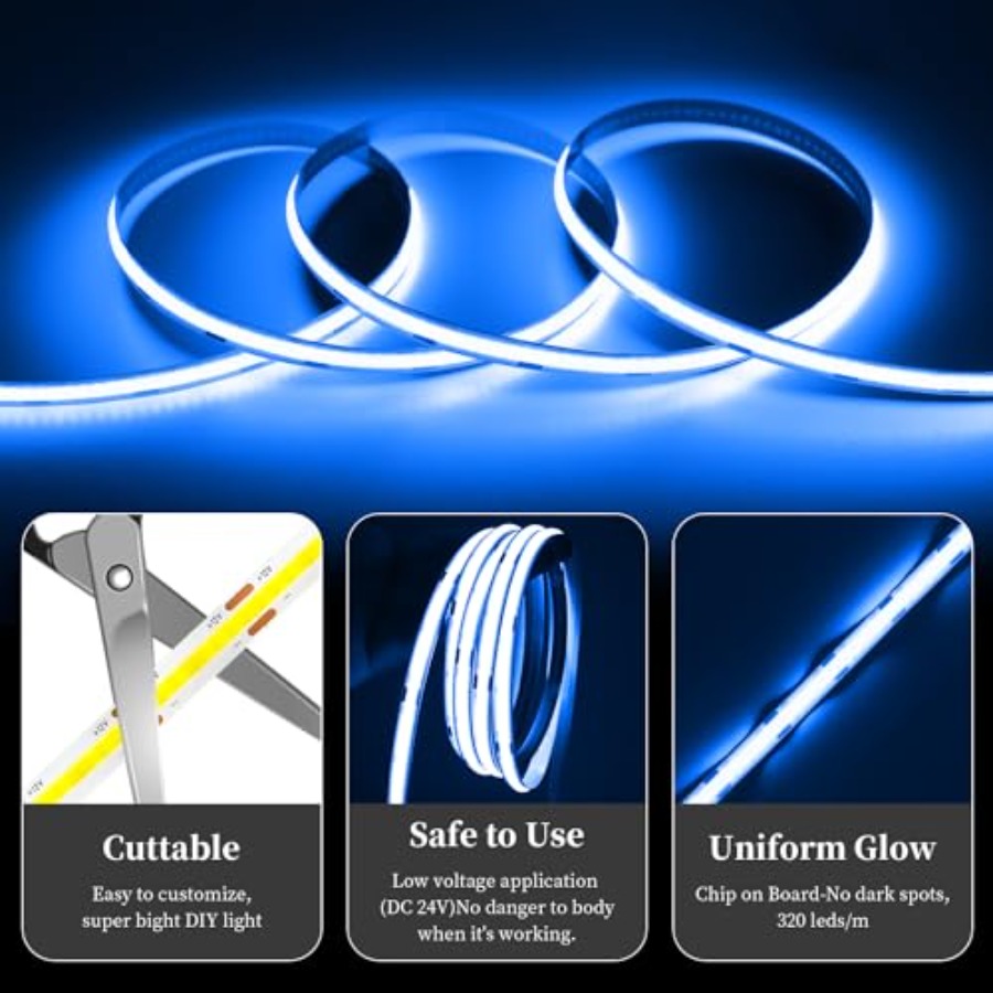 แถบไฟ LED COB 32.8 ฟุต/10 เมตร - Led Strip Lights บทวิจารณ์และราคา