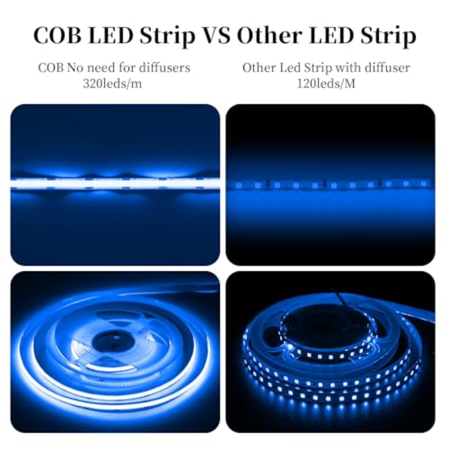 แถบไฟ LED COB 32.8 ฟุต/10 เมตร - Led Strip Lights บทวิจารณ์และราคา