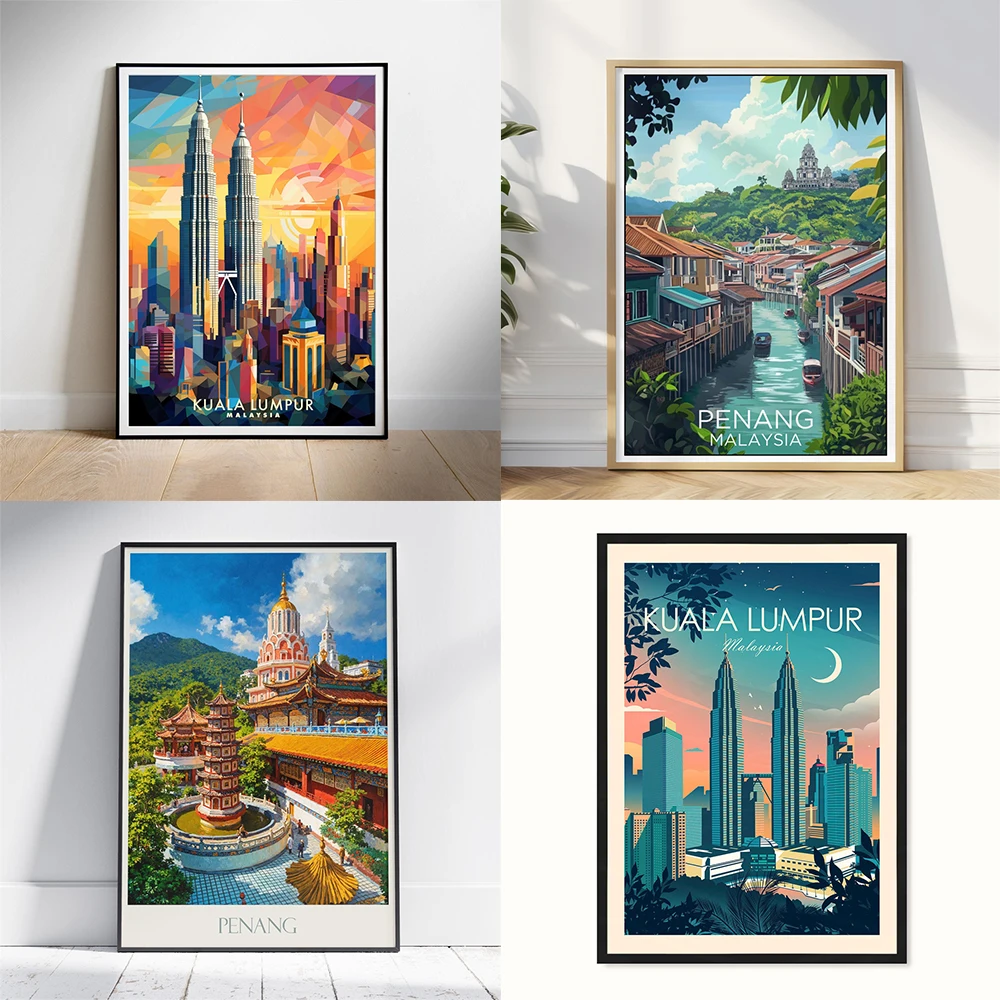 โปสเตอร์ท่องเที่ยวเมืองปั๊นจัก - Home Decor Malaysia บทวิจารณ์และราคา