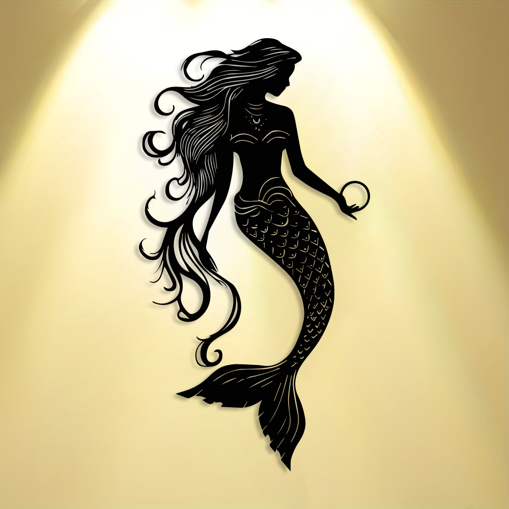 ศิลปะติดผนังโลหะรูปนางเงือกสุด - Home Decor Nautical บทวิจารณ์และราคา