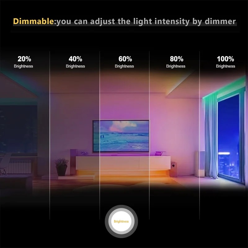 ไฟ LED แบบม้วน FCOB RGB ปรับคว - Led Strip Lights บทวิจารณ์และราคา