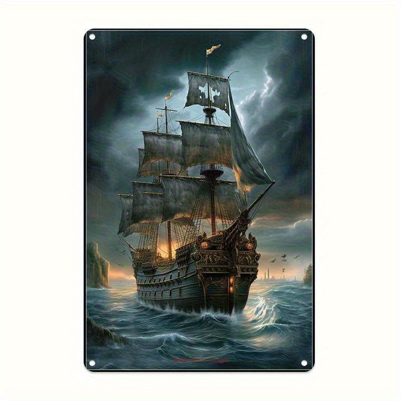ป้ายโลหะตกแต่งผนังลายเรือเดินส - Home Decor Nautical บทวิจารณ์และราคา