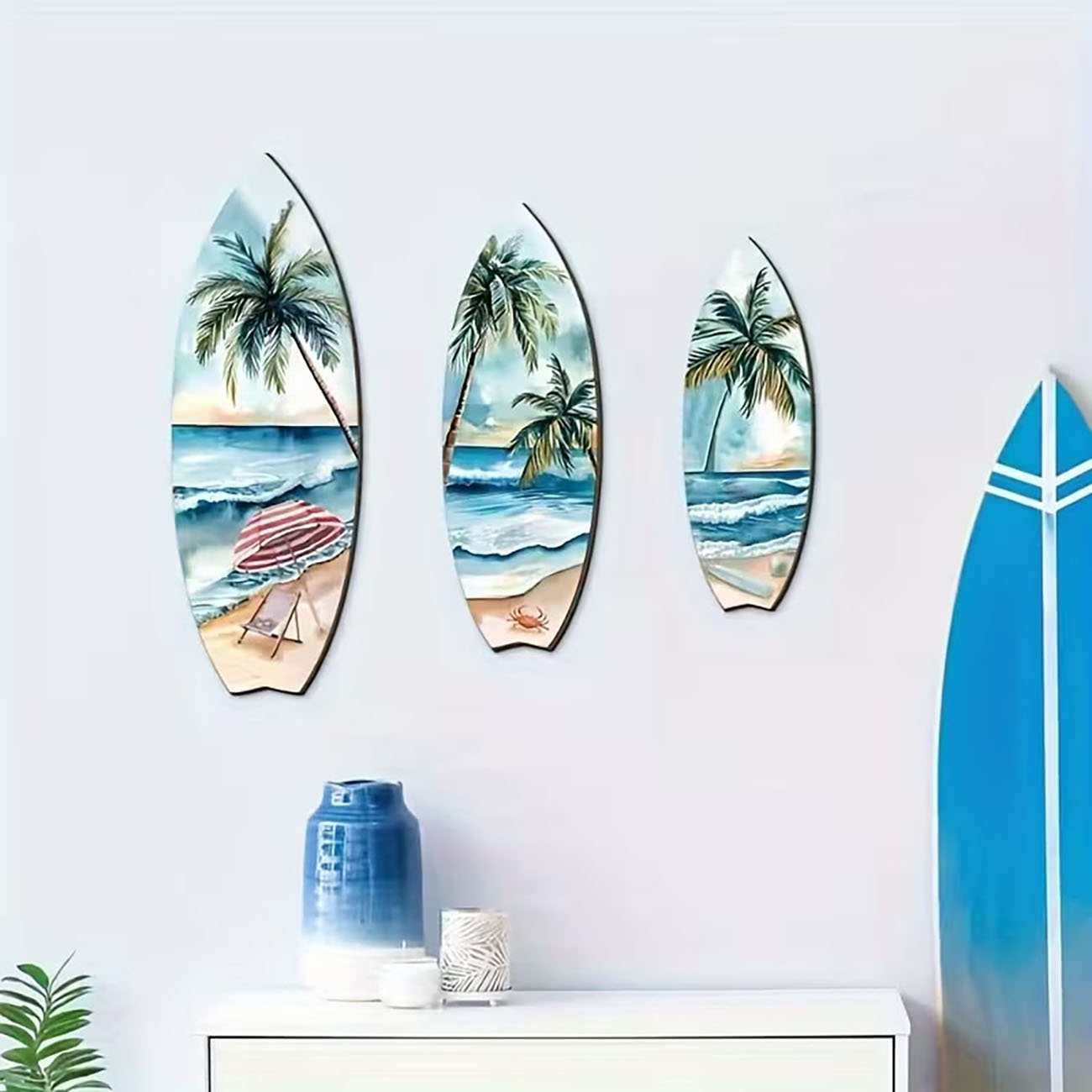 ชุดงานศิลปะติดผนังไม้รูปกระดาน - Home Decor Nautical บทวิจารณ์และราคา