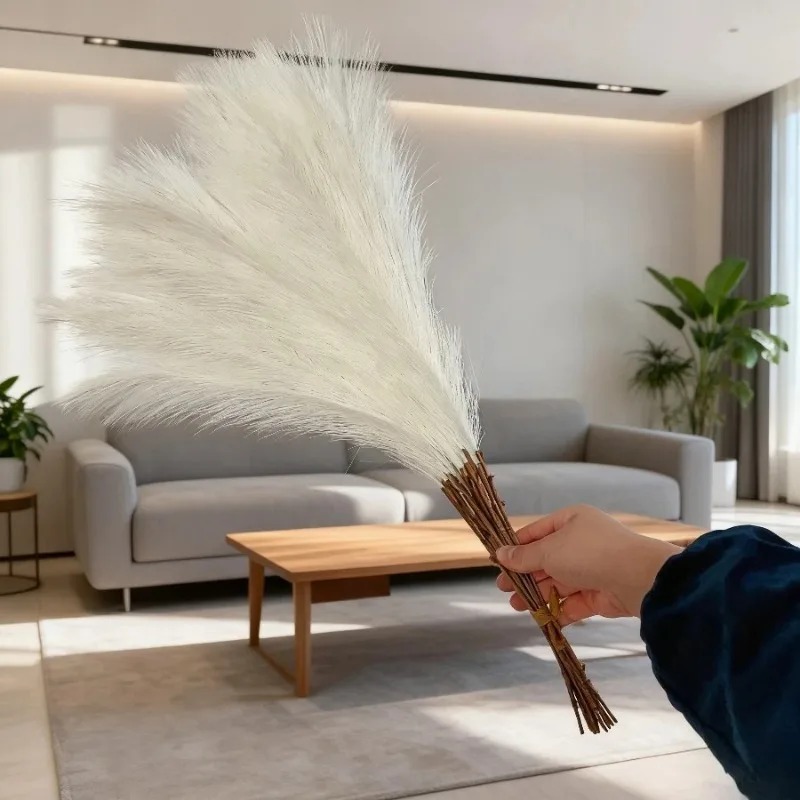 ช่อดอกหญ้าแพมพัสปลอม ฟูฟ่อง ตก - Pampas Grass Decor บทวิจารณ์และราคา