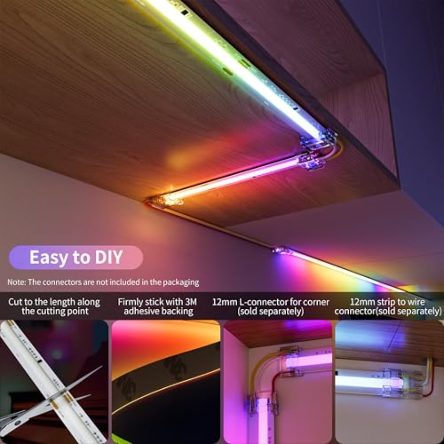 ไฟแถบ LED RGB Smart IC COB แบบ - Led Strip Lights บทวิจารณ์และราคา