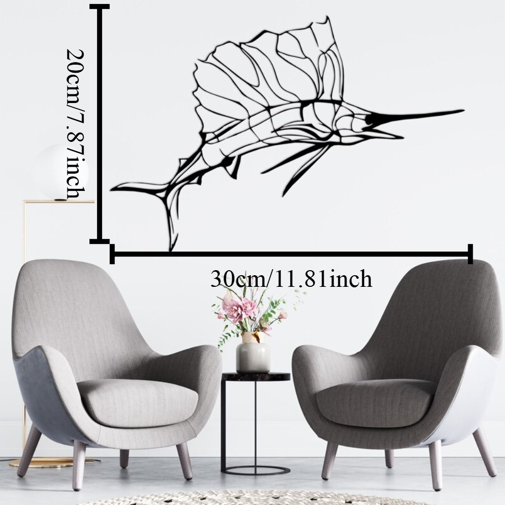 งานศิลปะโลหะติดผนังรูปปลาดาบ ต - Home Decor Nautical บทวิจารณ์และราคา