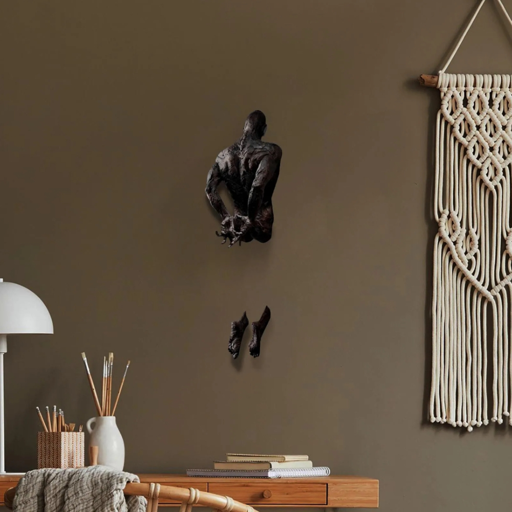 3D ผ่านรูปผนังประติมากรรมเลียน - Abstract Sculpture Resin บทวิจารณ์และราคา