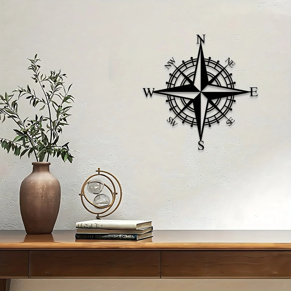 ศิลปะติดผนังรูปเข็มทิศโลหะสำหร - Home Decor Nautical บทวิจารณ์และราคา