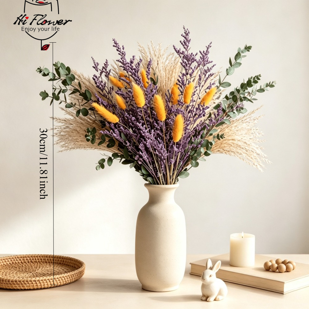 ดอกไม้แห้งธรรมชาติ แพมพัสกราส  - Pampas Grass Decor บทวิจารณ์และราคา