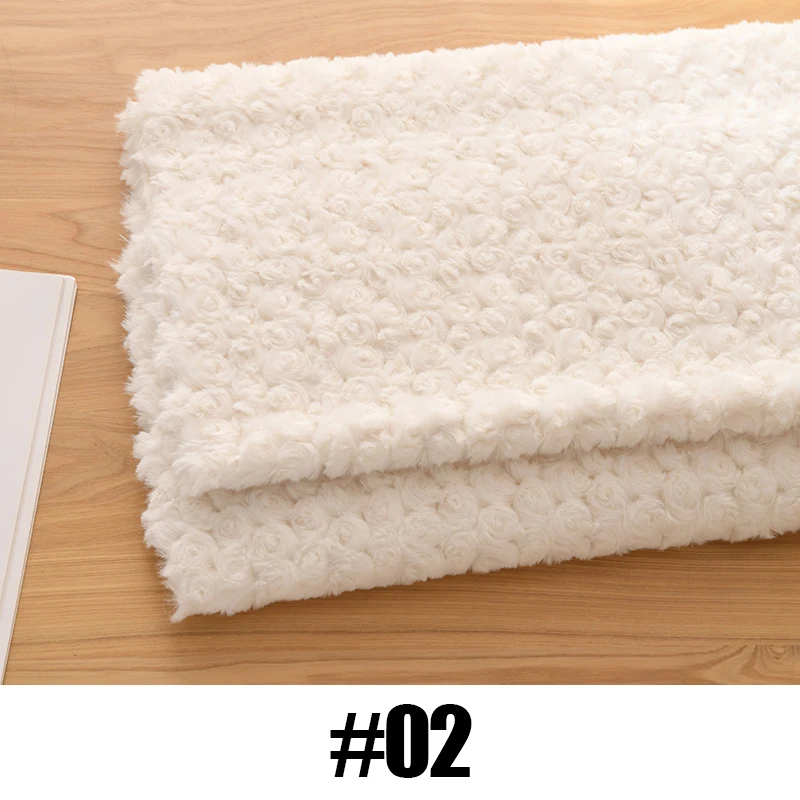 ผ้าขนสัตว์เทียมลายดอกกุหลาบ ผ้ - Home Decor Handmade บทวิจารณ์และราคา