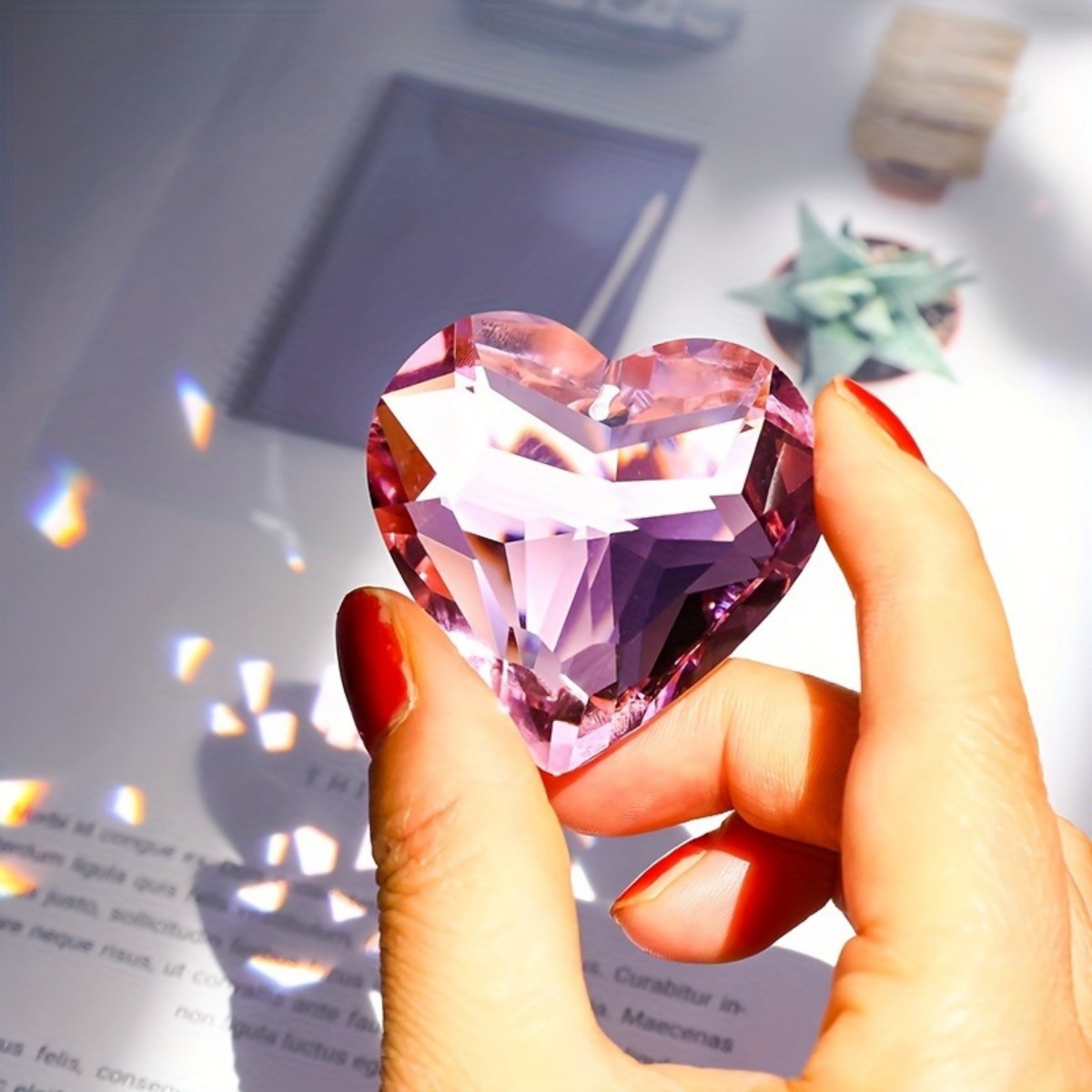 จี้รูปหัวใจขนาด 30 มม. 1 ชิ้น  - Crystal Sun Catcher บทวิจารณ์และราคา
