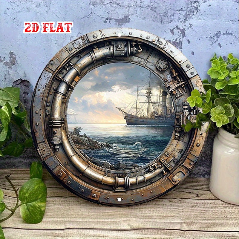 ป้ายโลหะติดผนังสไตล์วินเทจ [2D - Home Decor Nautical บทวิจารณ์และราคา