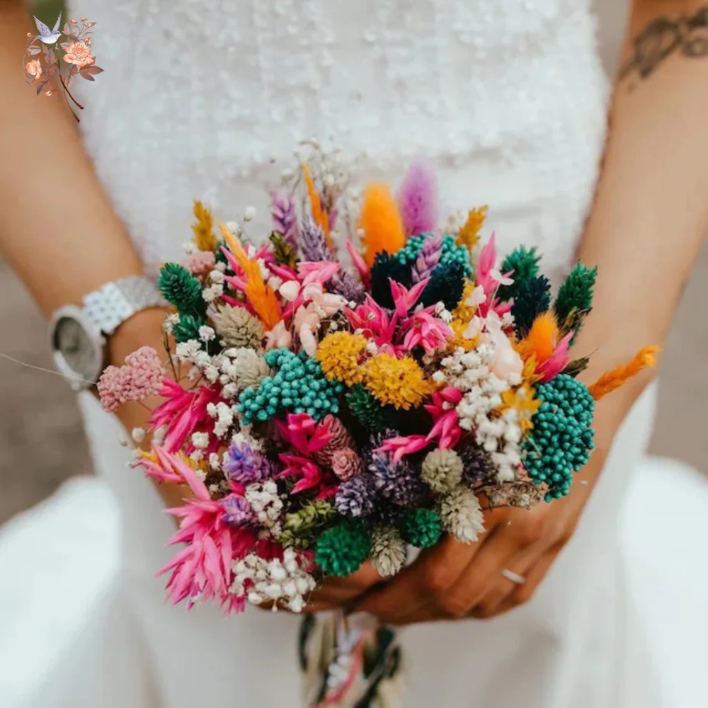 ช่อดอกไม้แห้งหลากสีสันสำหรับเจ - Pampas Grass Decor บทวิจารณ์และราคา