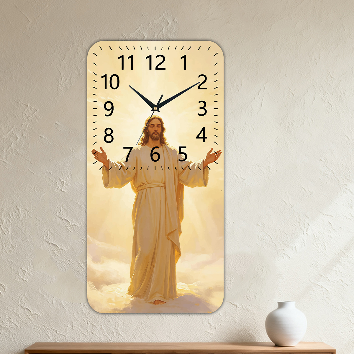 นาฬิกาแขวนผนังไม้ทรงสี่เหลี่ยม - Home Decor Locations บทวิจารณ์และราคา