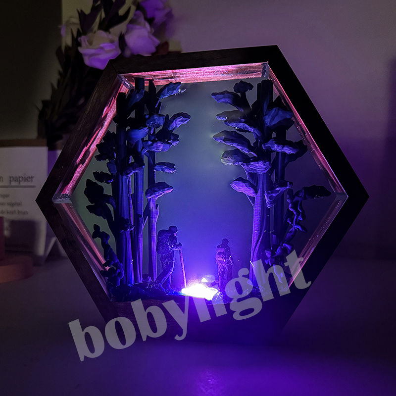 โคมไฟเรซิ่นรูปนักเดินป่า แสงไฟ - Home Decor Resin บทวิจารณ์และราคา