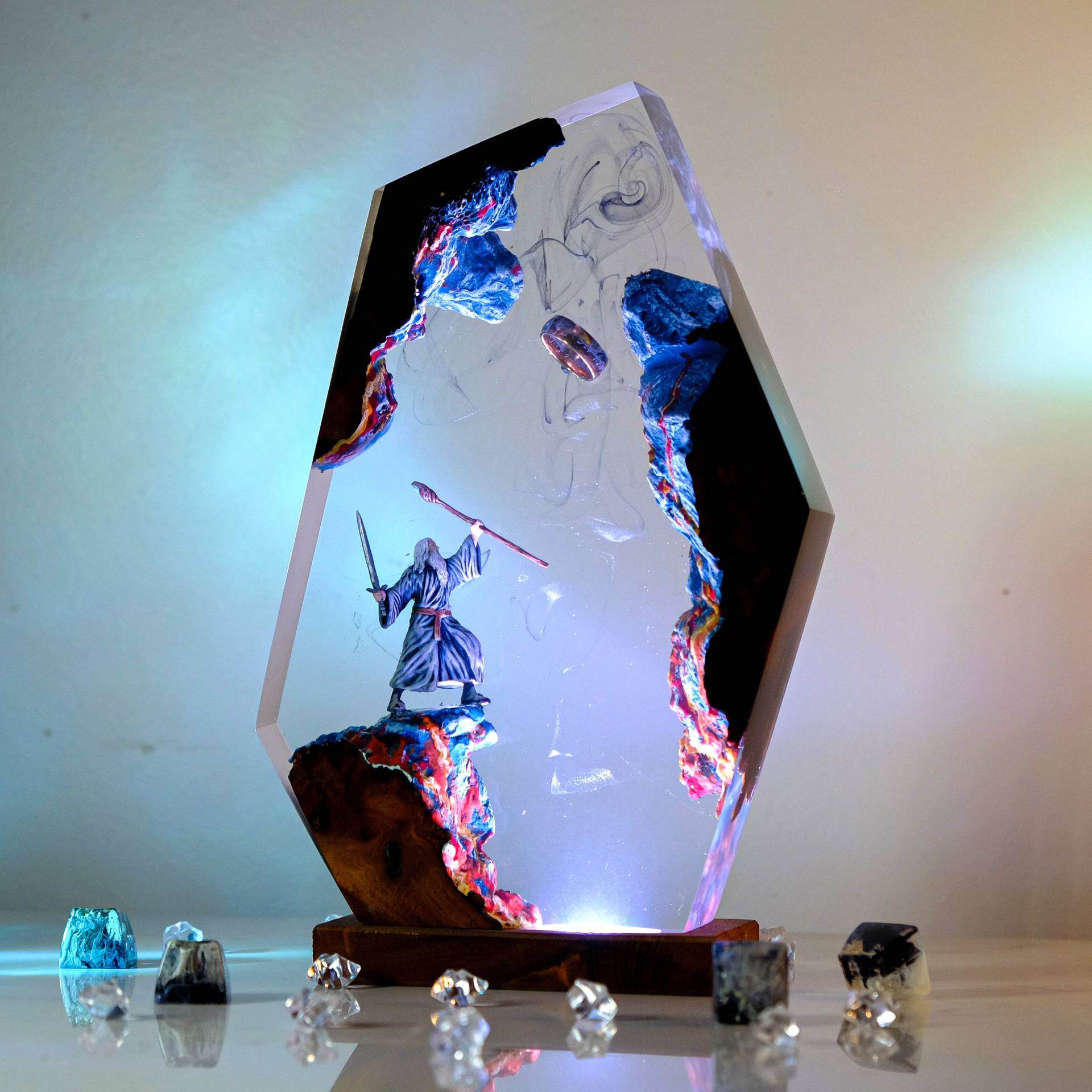 โคมไฟเรซิ่นรูปฉากภาพยนตร์ แหวน - Home Decor Resin บทวิจารณ์และราคา