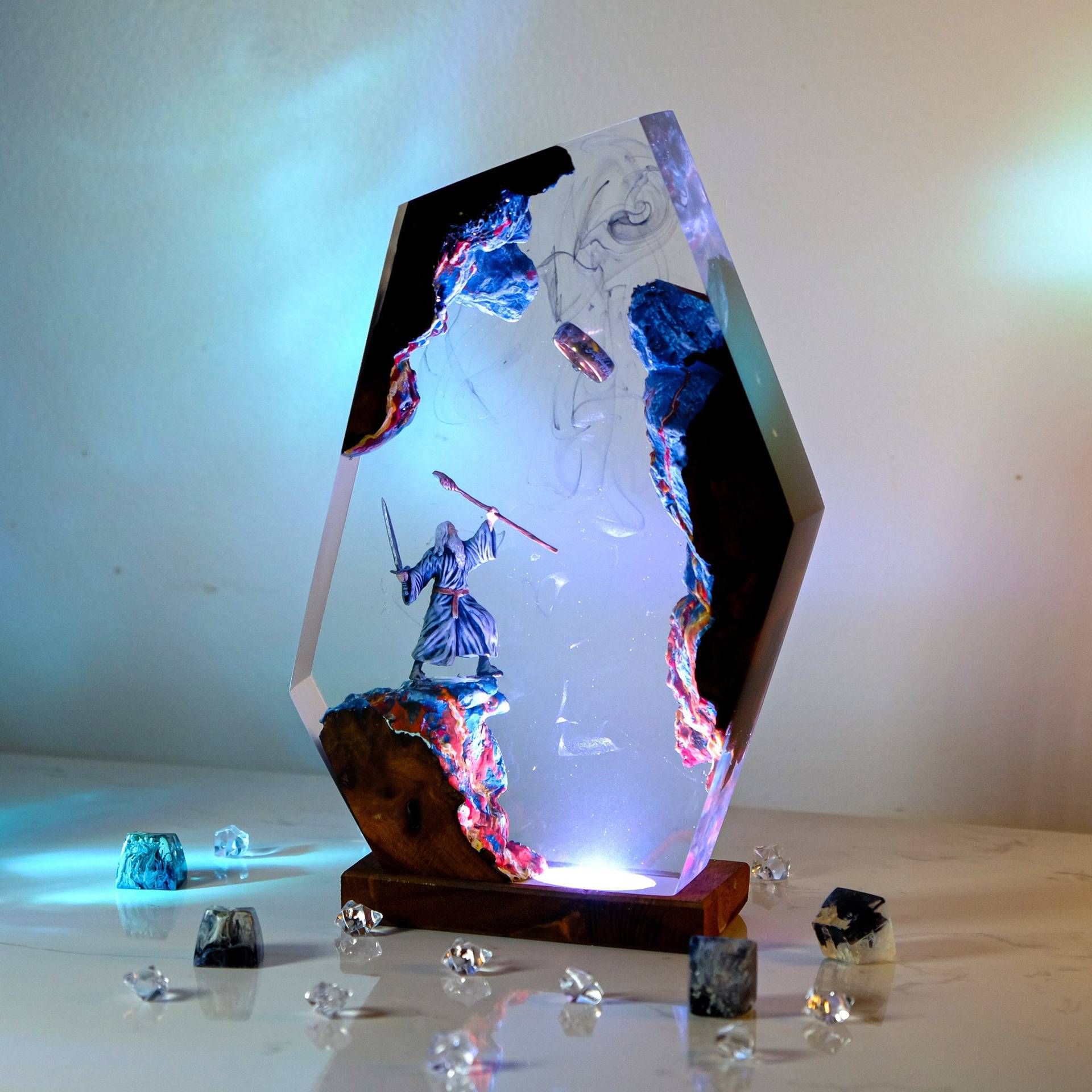 โคมไฟเรซิ่นรูปฉากภาพยนตร์ แหวน - Home Decor Resin บทวิจารณ์และราคา