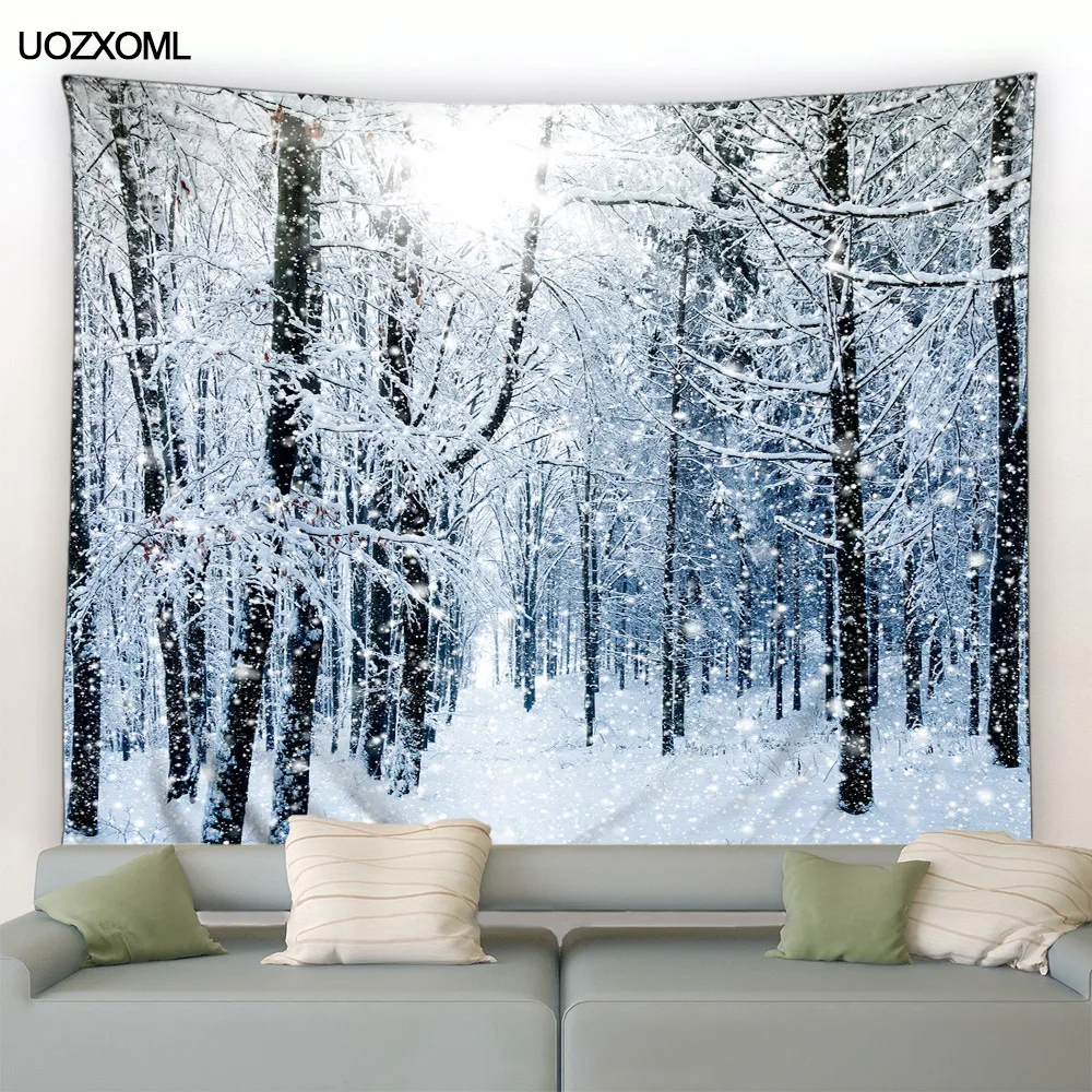 พรมติดผนังลายป่าสีขาวธรรมชาติส - Home Decor Yoga บทวิจารณ์และราคา