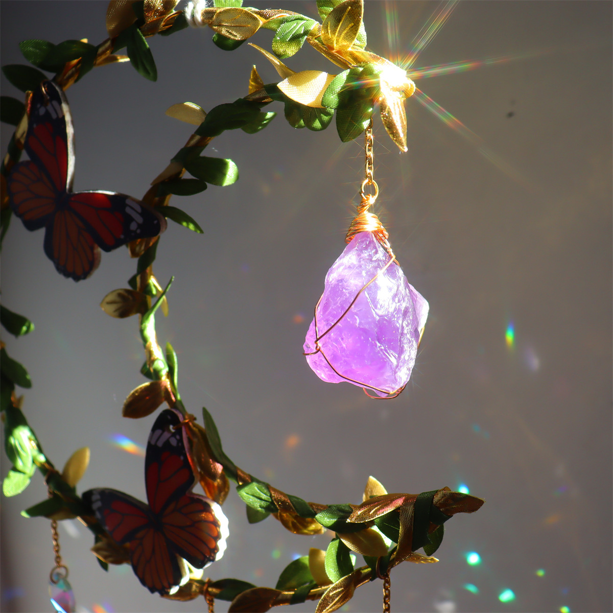 เครื่องประดับสวนที่ได้แรงบันดา - Crystal Sun Catcher บทวิจารณ์และราคา