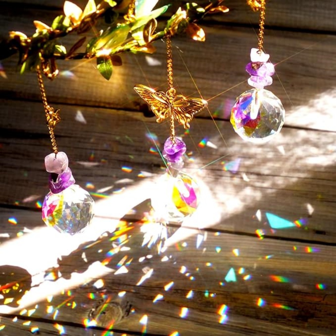 เครื่องประดับสวนที่ได้แรงบันดา - Crystal Sun Catcher บทวิจารณ์และราคา