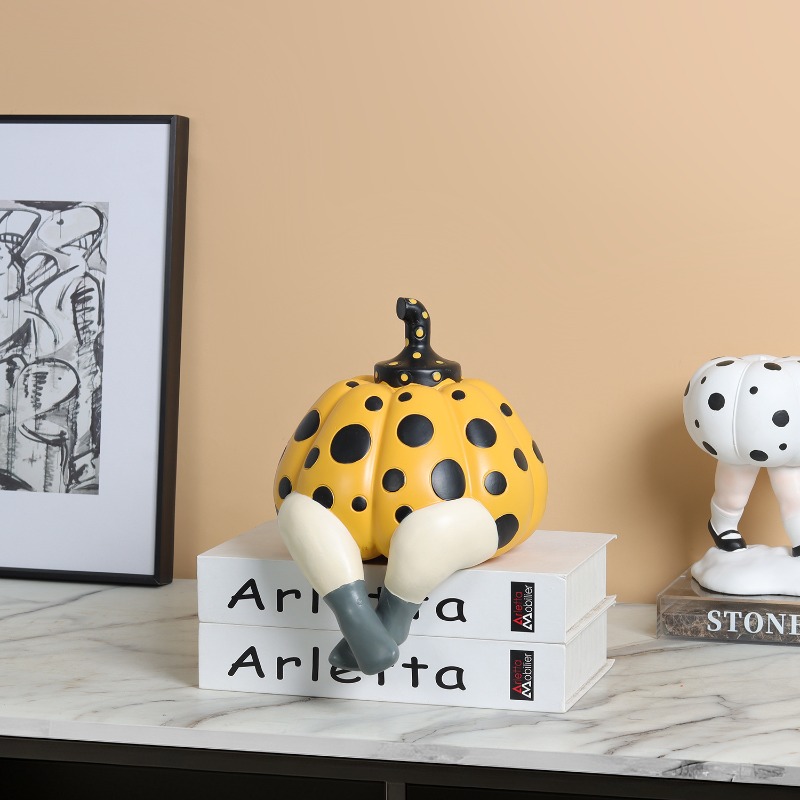 ตุ๊กตาฟักทองลายจุดแบบนามธรรม ข - Abstract Sculpture Resin บทวิจารณ์และราคา