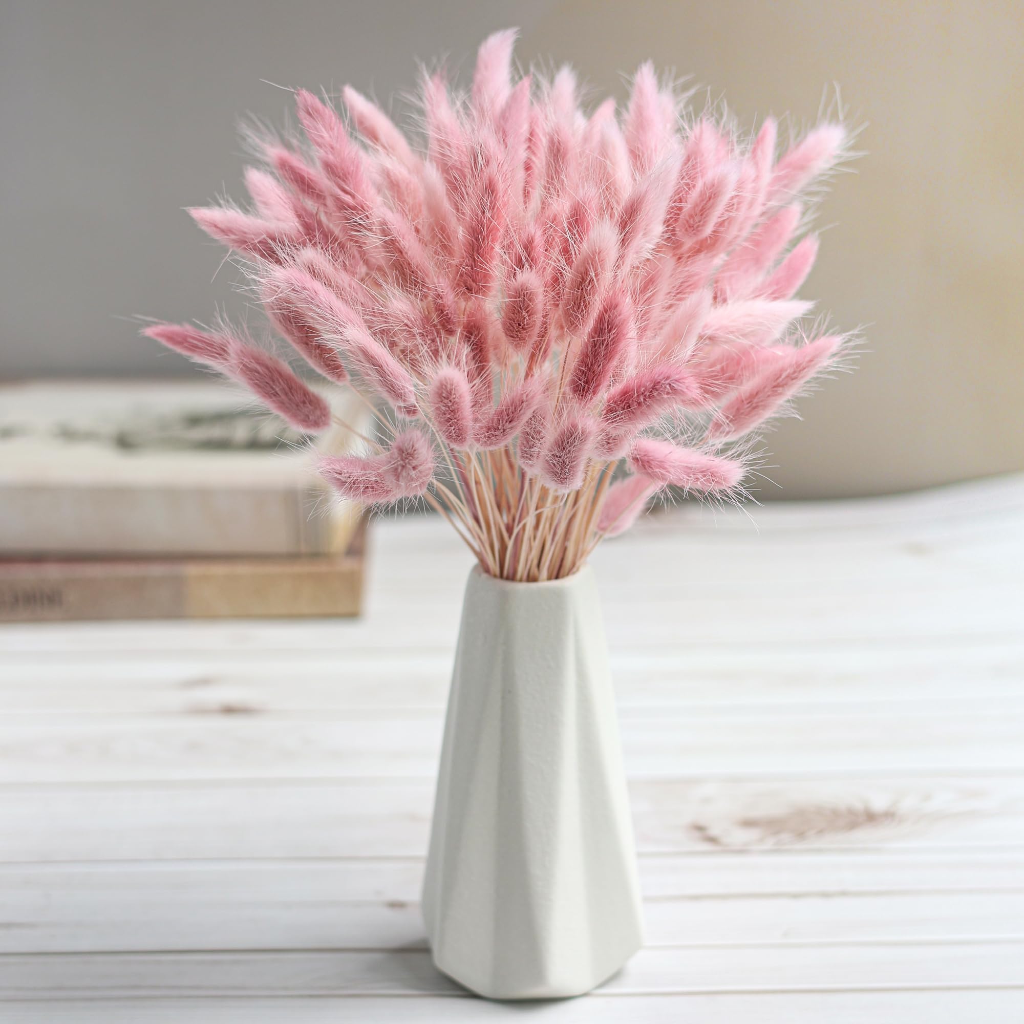 หญ้าแพมพัสแห้งสีชมพู 120 ก้าน  - Pampas Grass Decor บทวิจารณ์และราคา