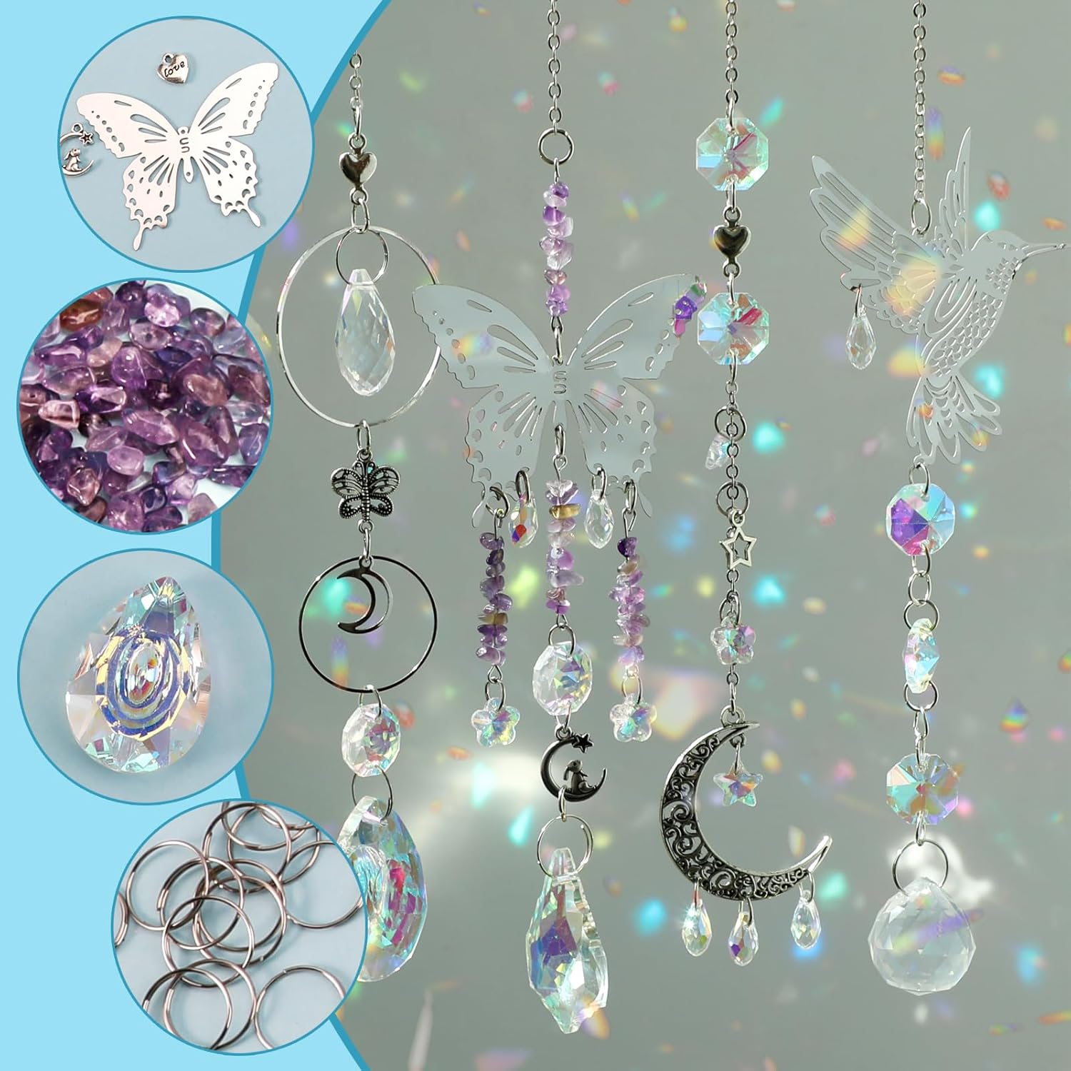 DIY 400 ชิ้น SunCatchers ทําชุ - Crystal Sun Catcher บทวิจารณ์และราคา