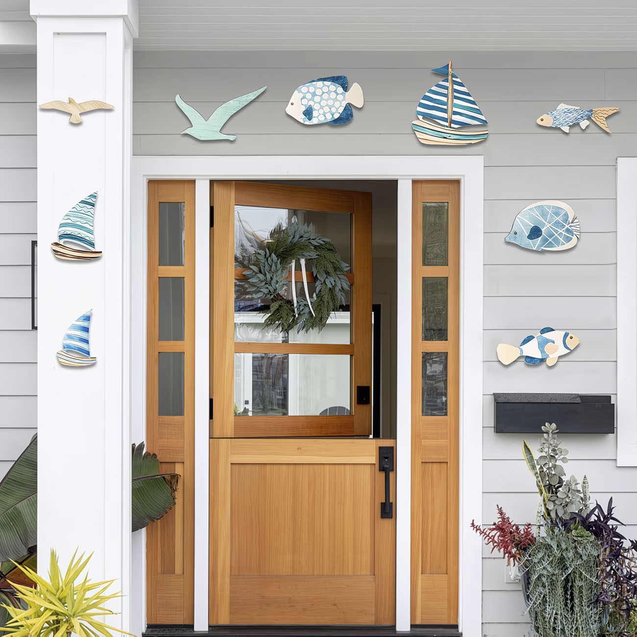 ชุดตกแต่งผนังไม้รูปปลาเขตร้อน  - Home Decor Nautical บทวิจารณ์และราคา