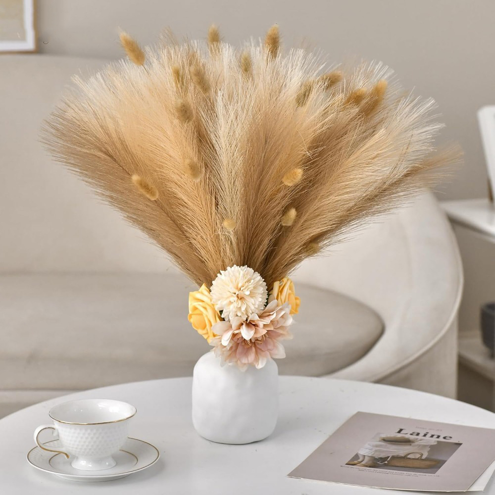 หญ้าแพมพัสประดิษฐ์ 15 ชิ้น ควา - Pampas Grass Decor บทวิจารณ์และราคา