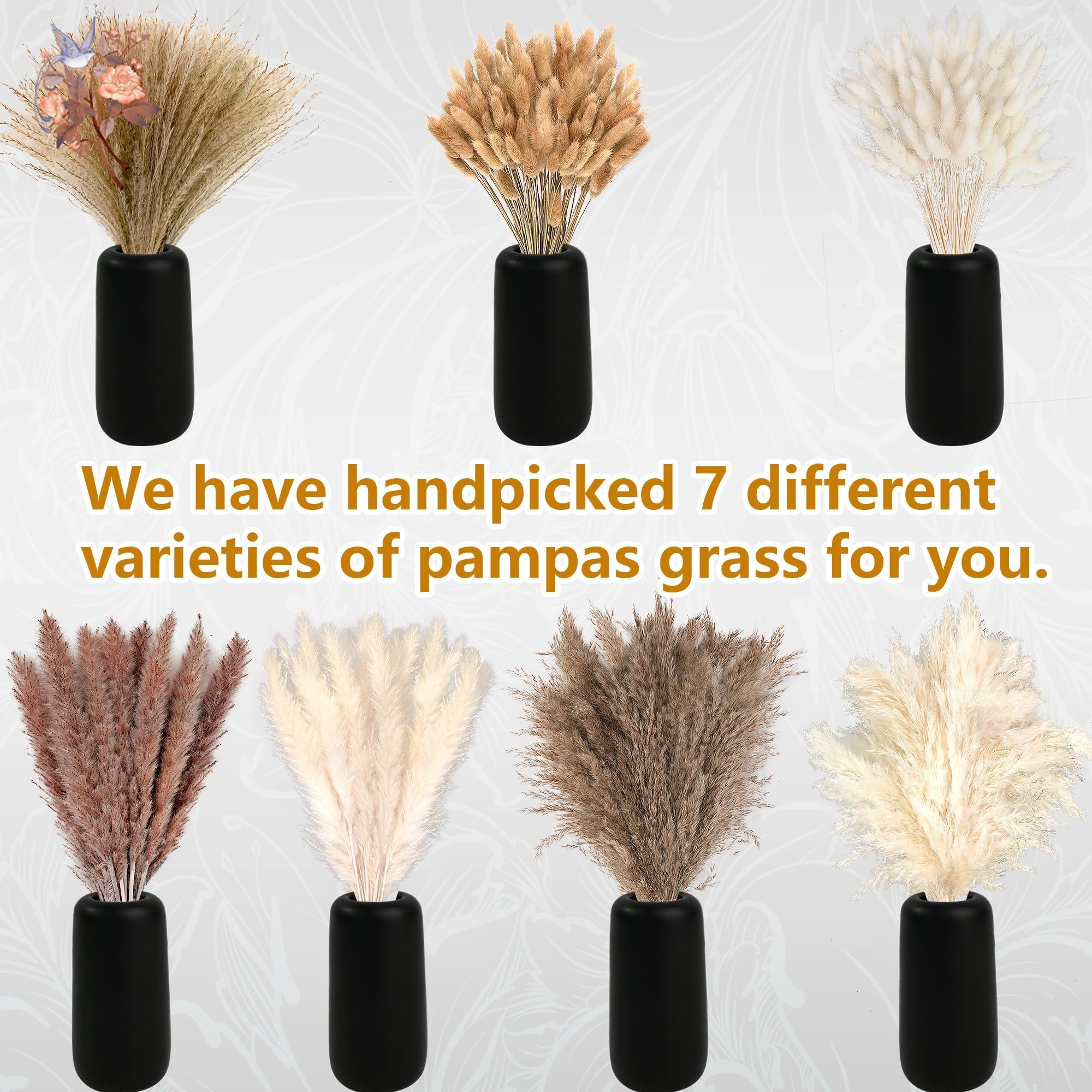 ช่อดอกหญ้าแพมพัสแห้งธรรมชาติขน - Pampas Grass Decor บทวิจารณ์และราคา