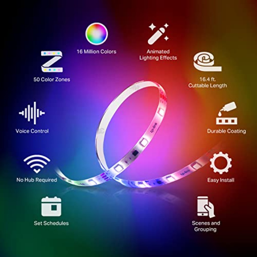 แถบไฟ LED, 50 โซนสี RGBIC, แถบ - Led Strip Lights บทวิจารณ์และราคา
