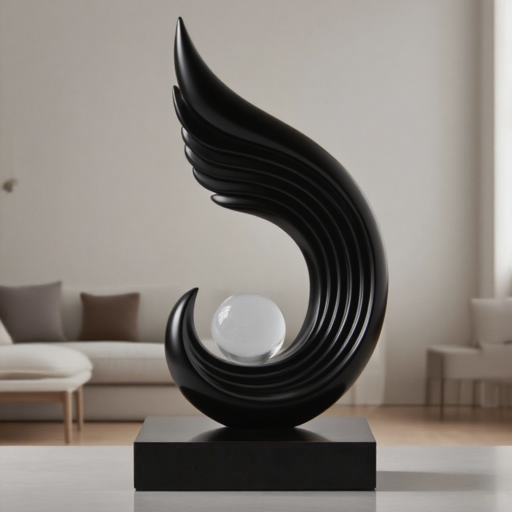 ของตกแต่งเสริมสิริมงคล 1 ชิ้นส - Abstract Sculpture Resin บทวิจารณ์และราคา