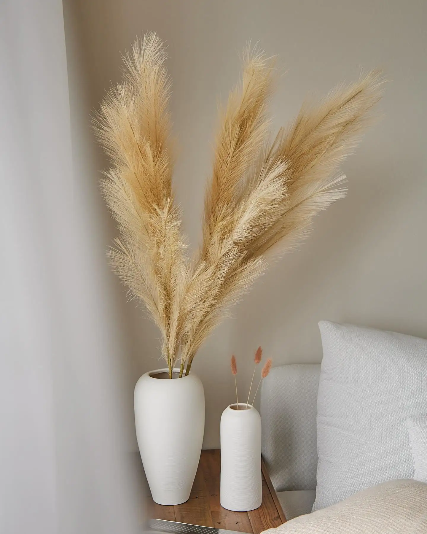 ประดิษฐ์ Faux Pampas Grass ขนา - Pampas Grass Decor บทวิจารณ์และราคา